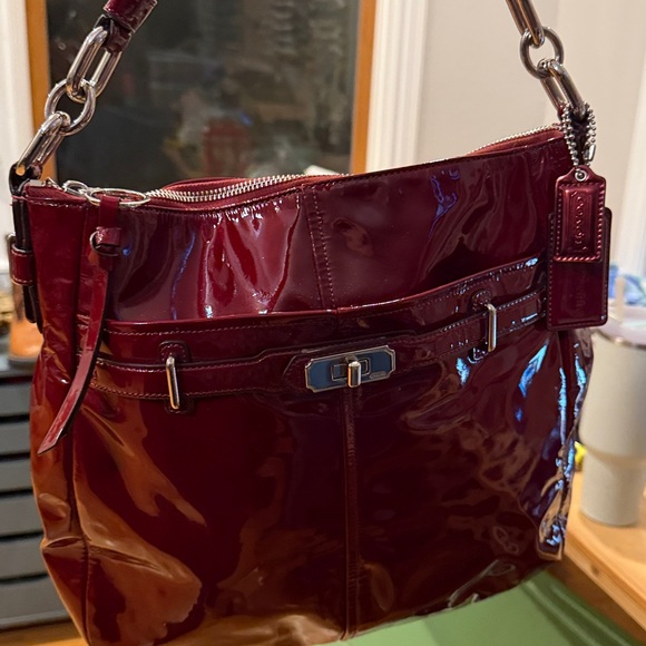 Coach Handbags - Coach Leather Red